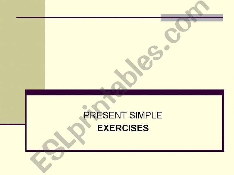 present simple exercises powerpoint