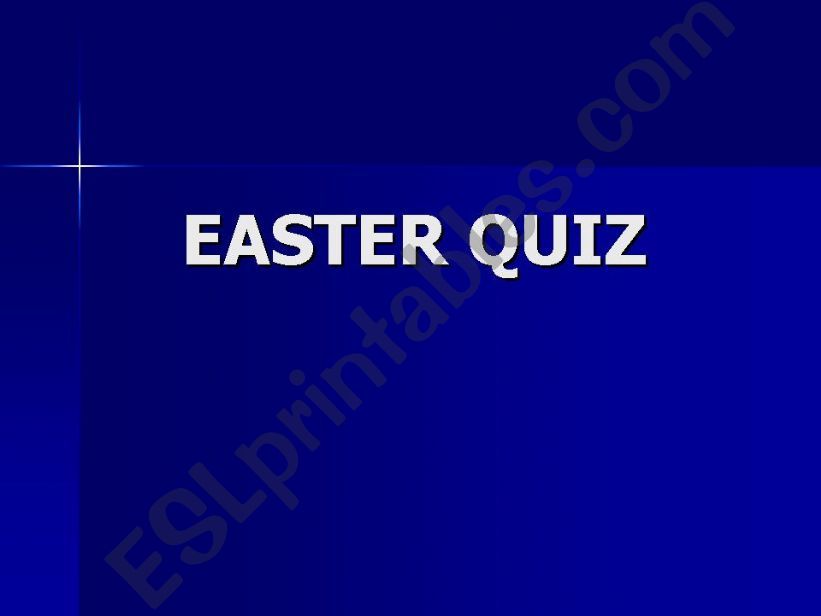 Easter Quiz powerpoint