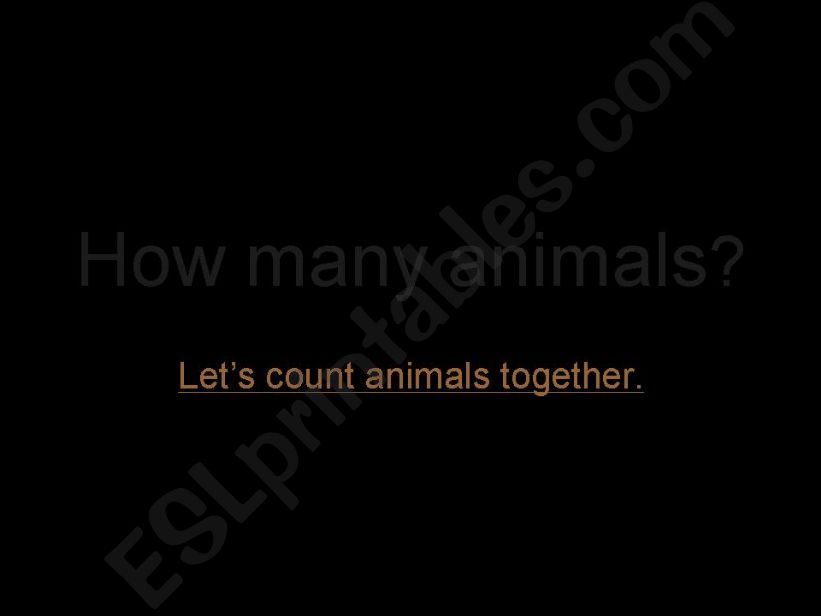 How many animals powerpoint