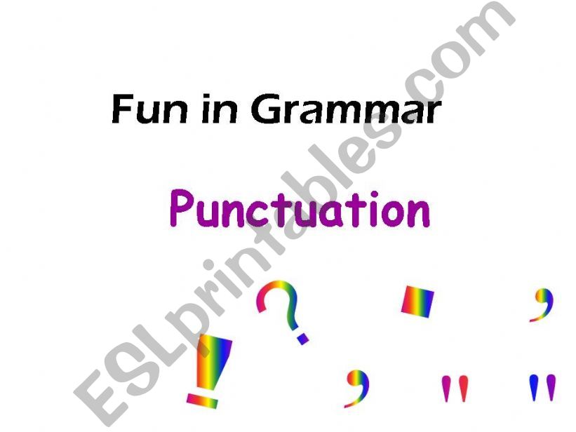 punctuation(part 1) powerpoint