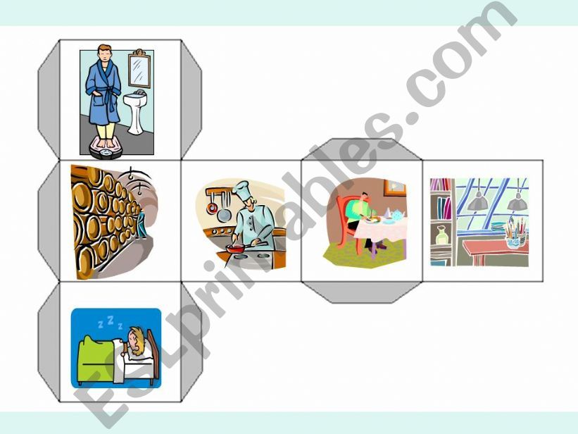 ROOMS- Board game + 2 dices powerpoint