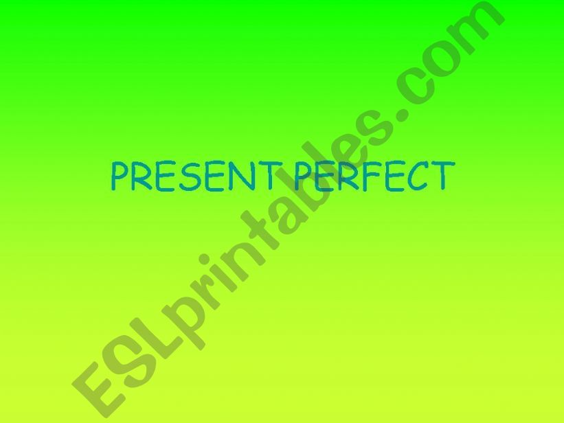 present perfect powerpoint