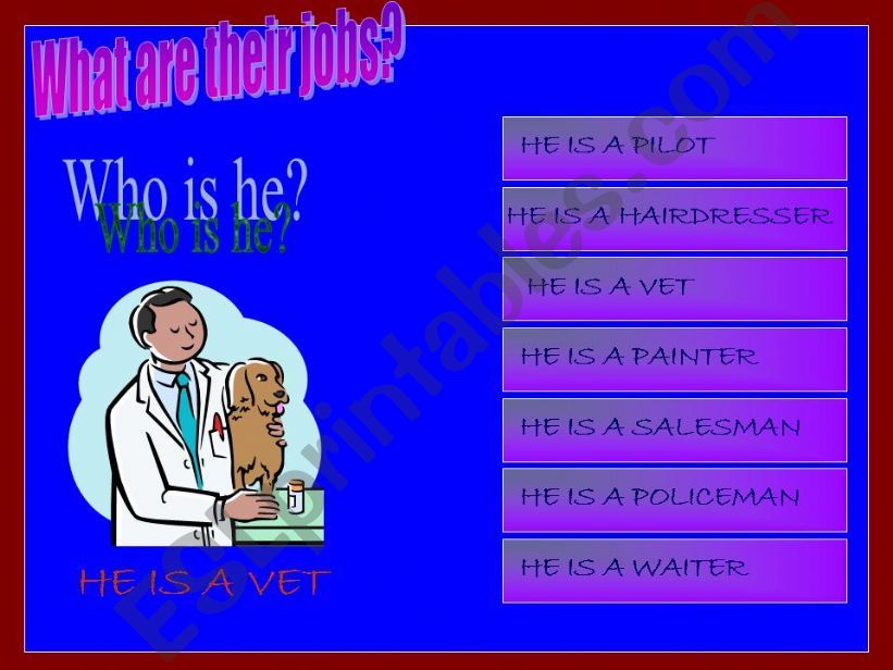 WHAT ARE THEIR JOBS? powerpoint