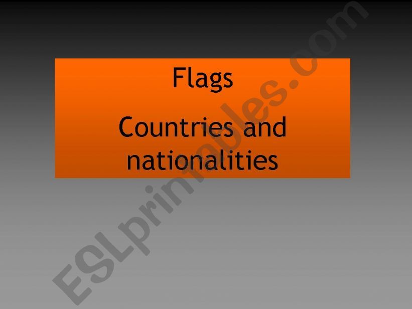 Countries and nationalities powerpoint