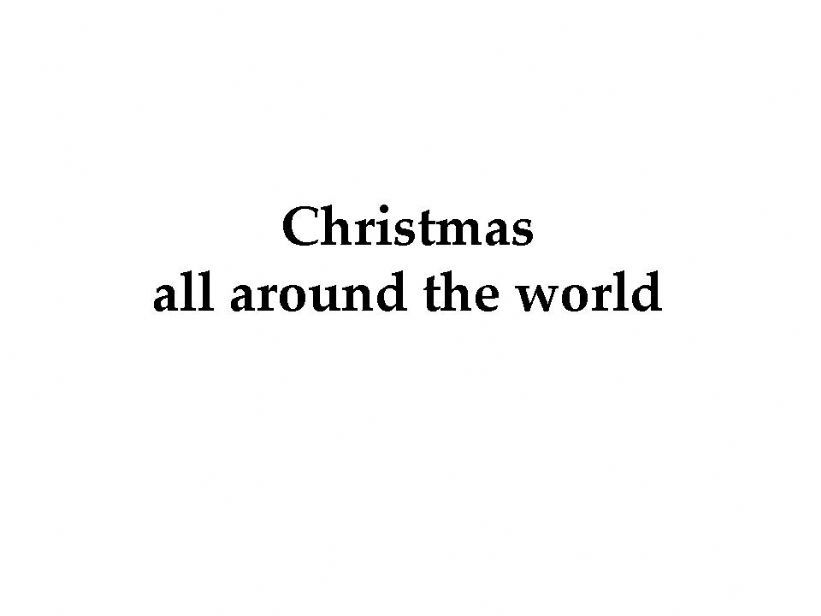 Christmas around the world powerpoint