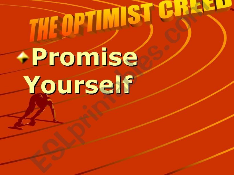 The Optimistic Creed powerpoint