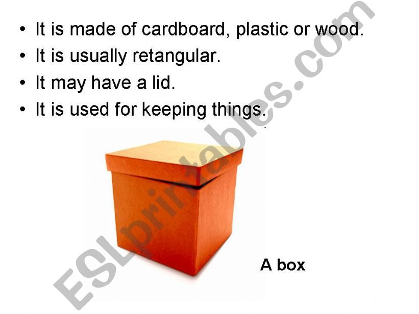 Describing objects 2 powerpoint