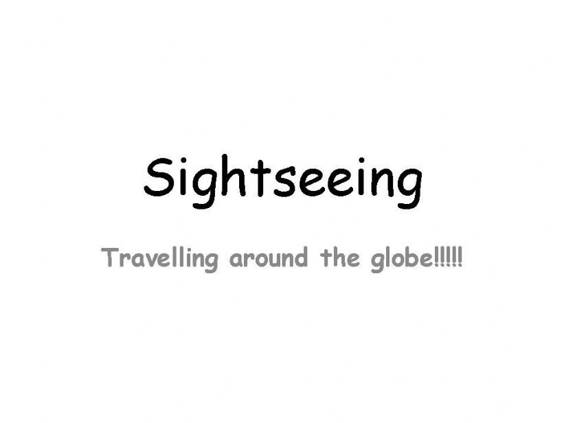 sightseeing powerpoint