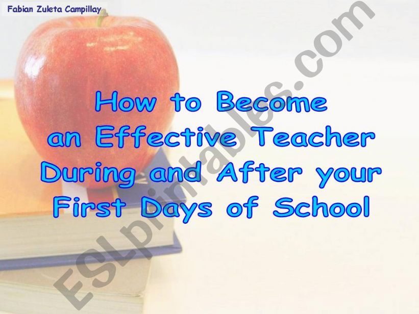 How to Become an Effective Teacher