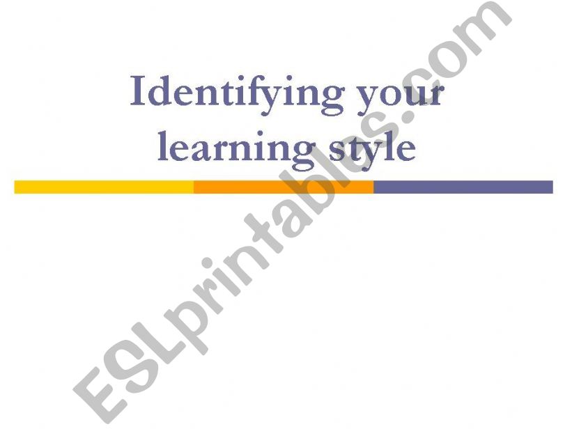learing styles powerpoint