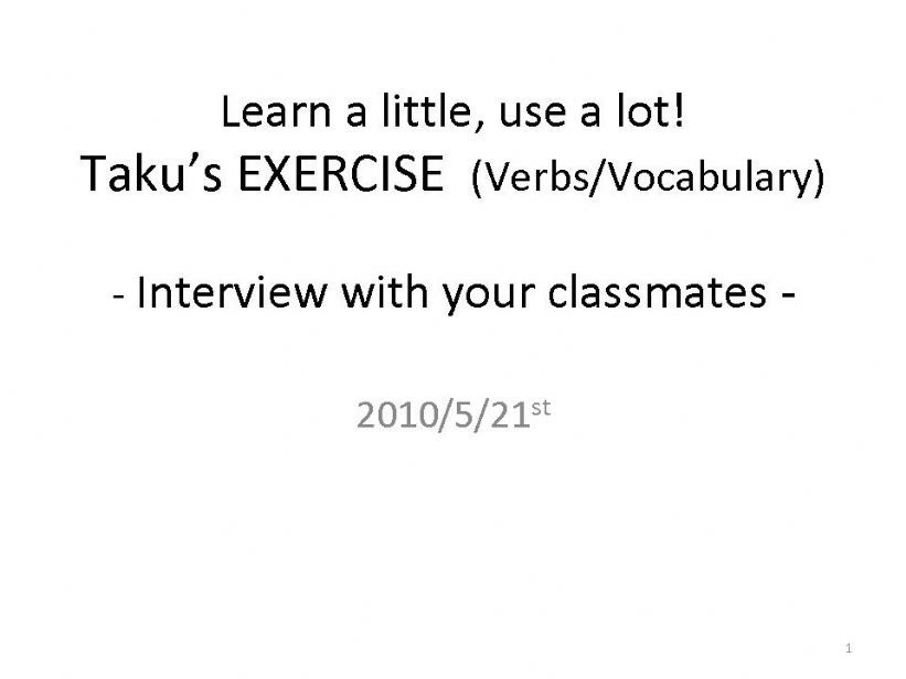 Communicative Questioning Drills