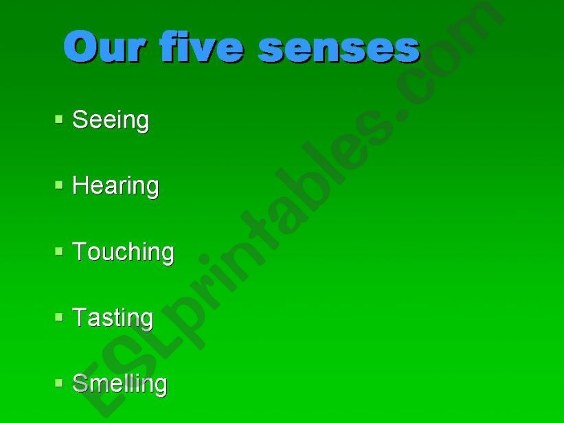 our senses powerpoint