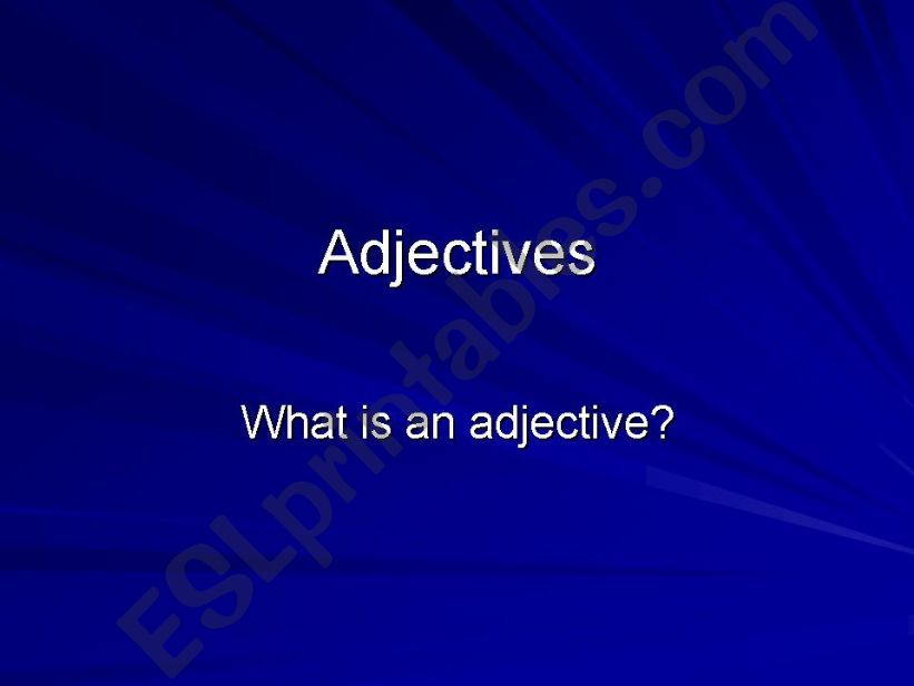 Adjectives powerpoint