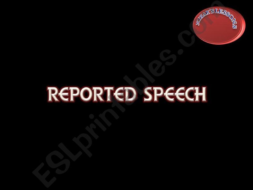 Reported Speech powerpoint