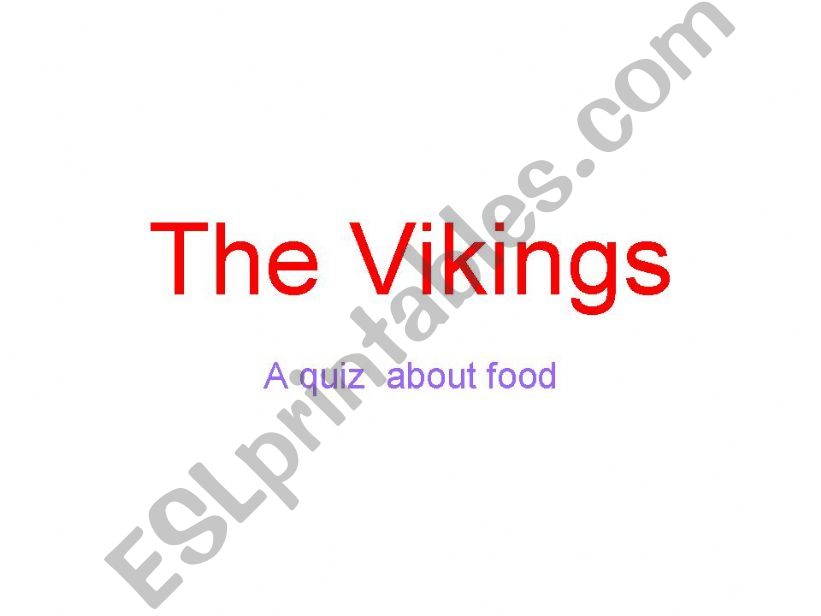 Viking Food Power Point Quiz powerpoint