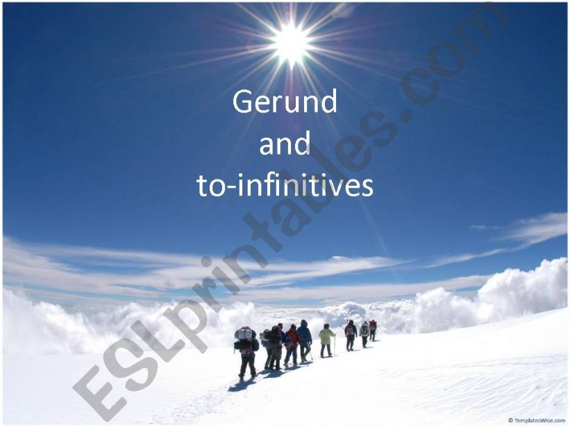 Gerunds & to-infinitives powerpoint