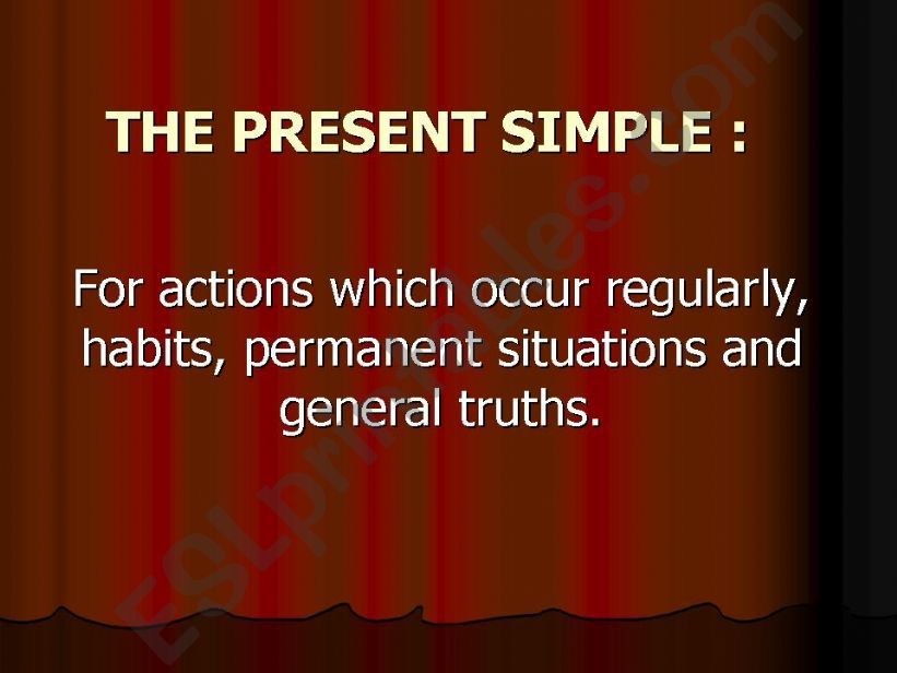 THE PRESENT SIMPLE powerpoint