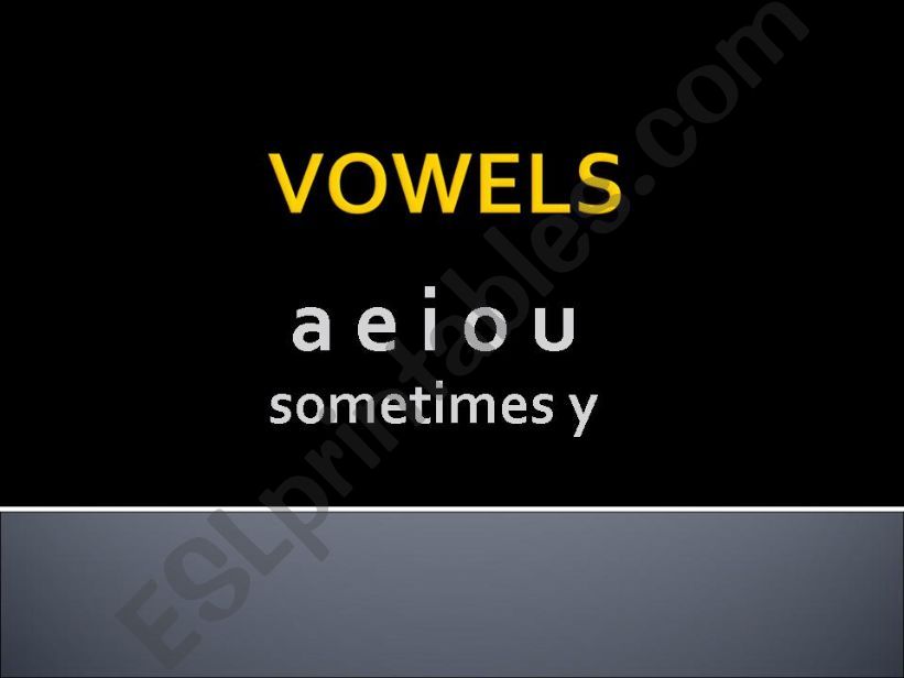 Vowels powerpoint