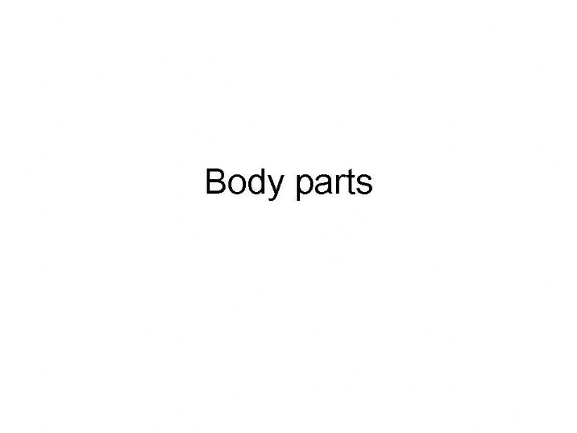 Body part intro PPT powerpoint
