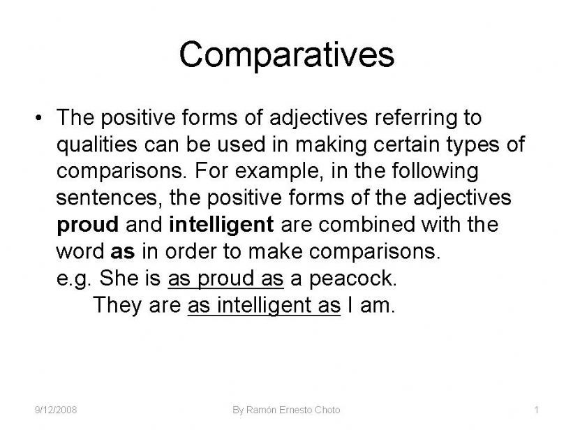 Comparatives powerpoint