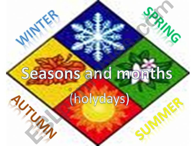 seasons , months and holydays powerpoint