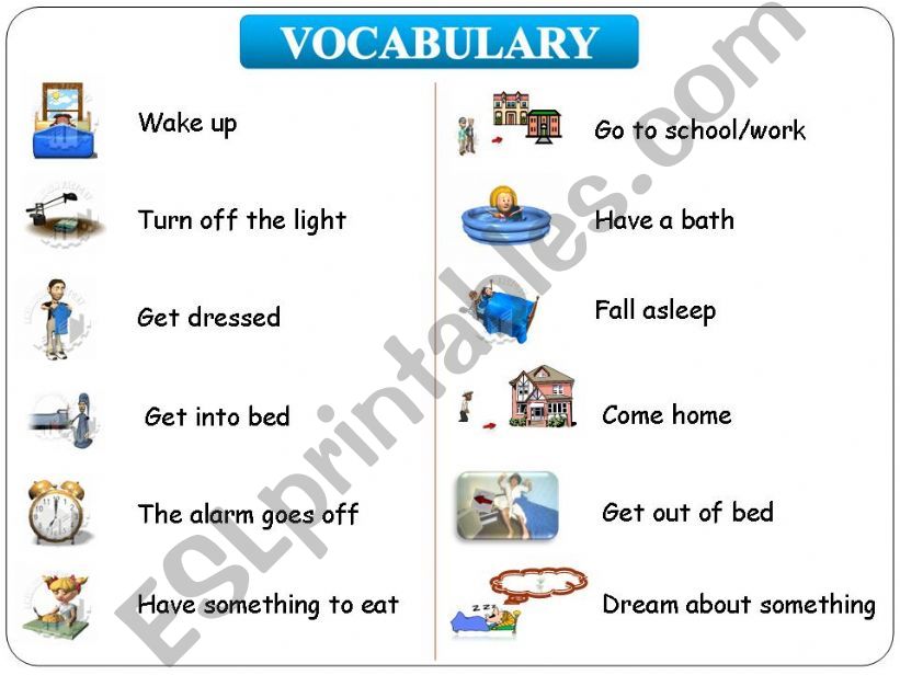 daily routine 4 powerpoint