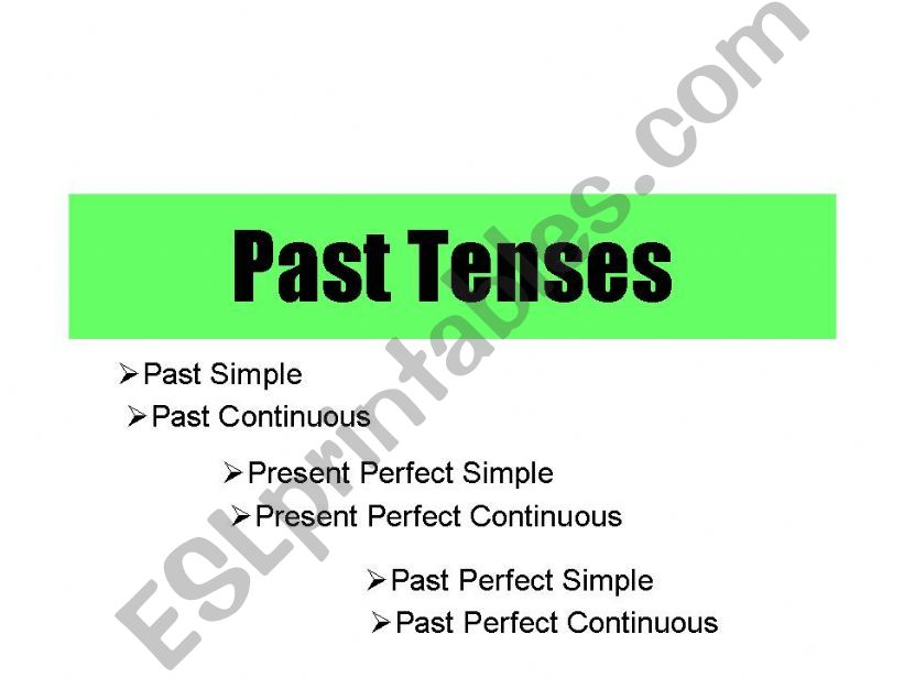 Past Tenses powerpoint