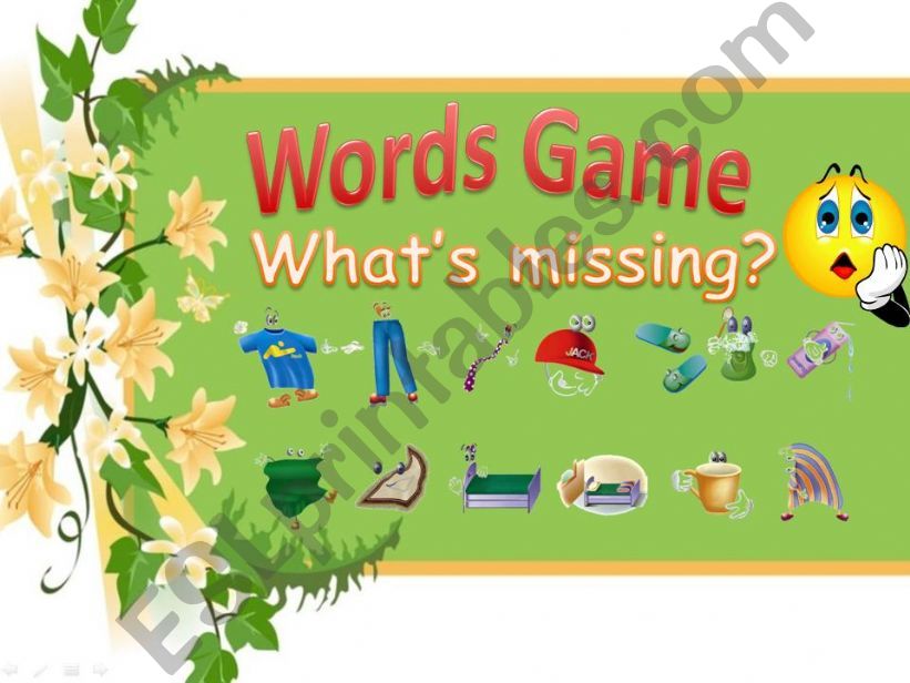 words game -whats missing? powerpoint
