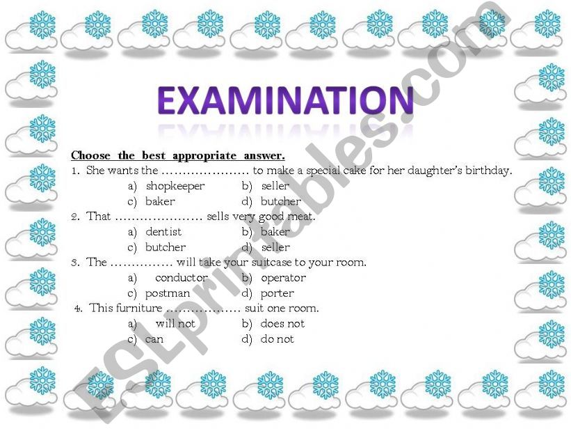 Grade 4 examination powerpoint