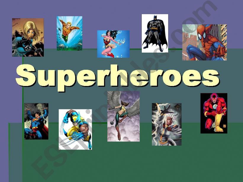 Superheroes - Can, Has, Is powerpoint