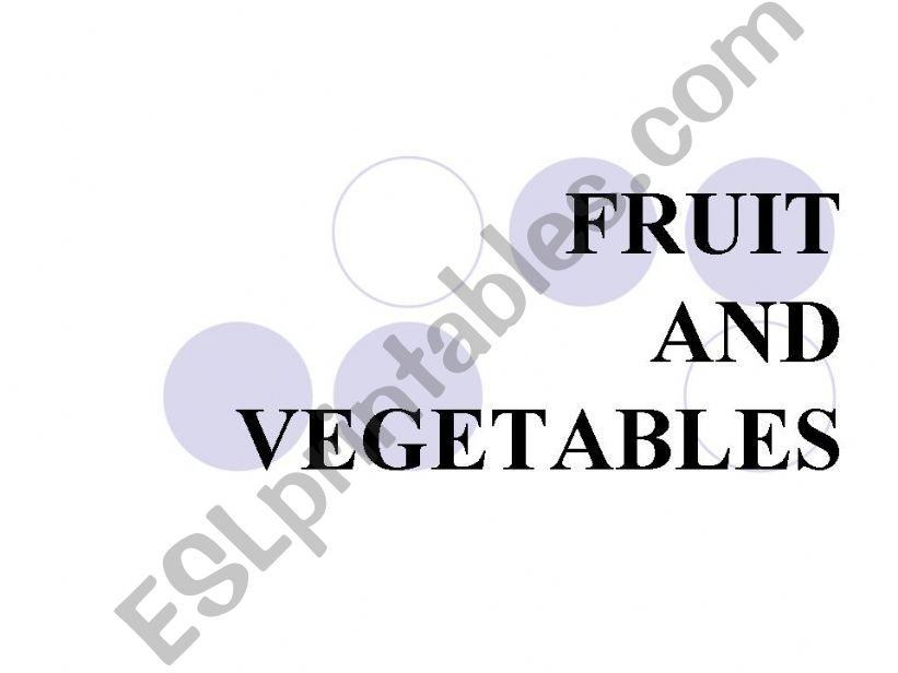 fruit and vegetables picture dictionary