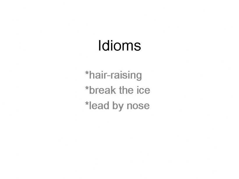 meanings and origins of three idioms