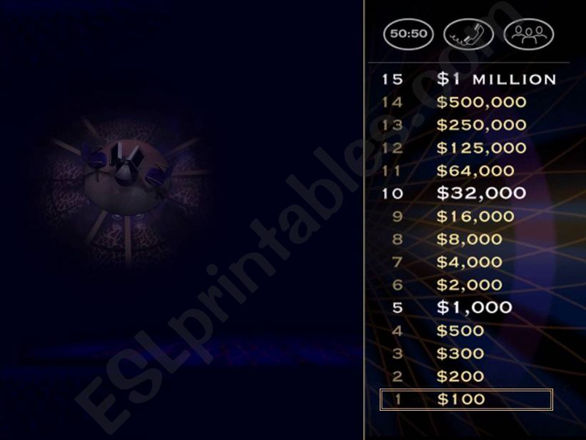 WHO  WANTS TO BE A MILLIONAIRE