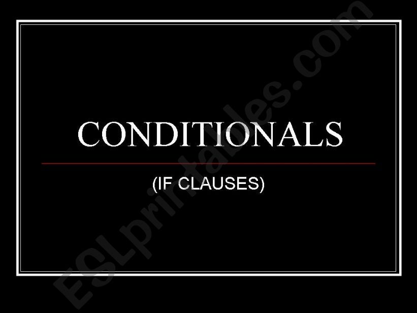 conditionals powerpoint