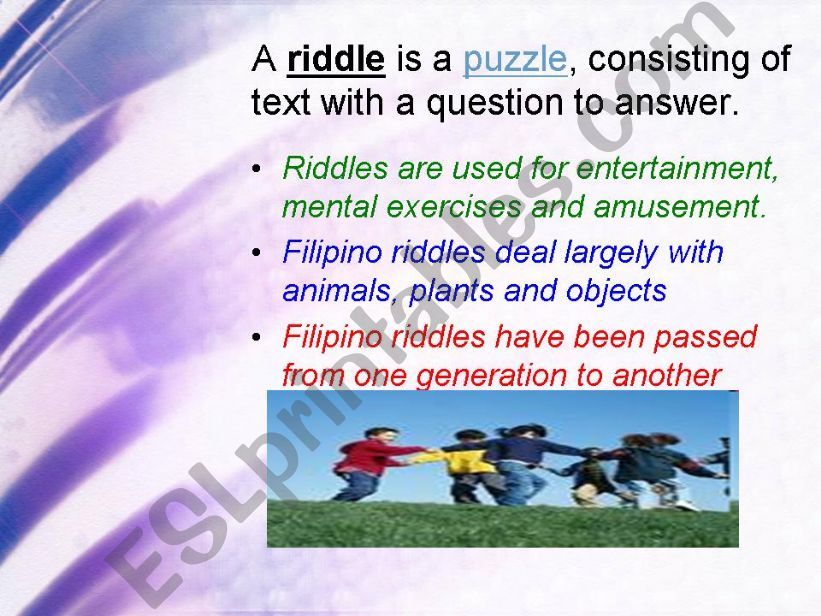 Riddle powerpoint