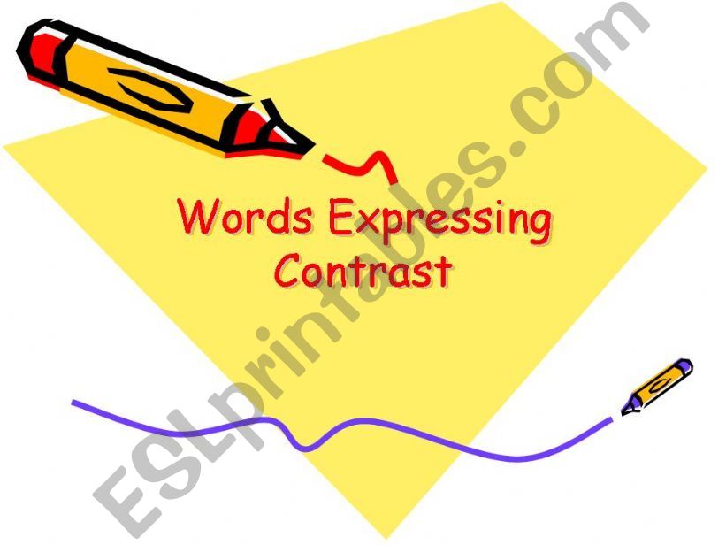 words expressing contrast powerpoint