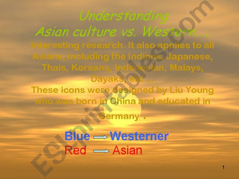 Asian vs Western Culture powerpoint