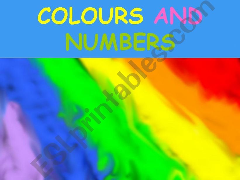 Colours and  Numbers powerpoint