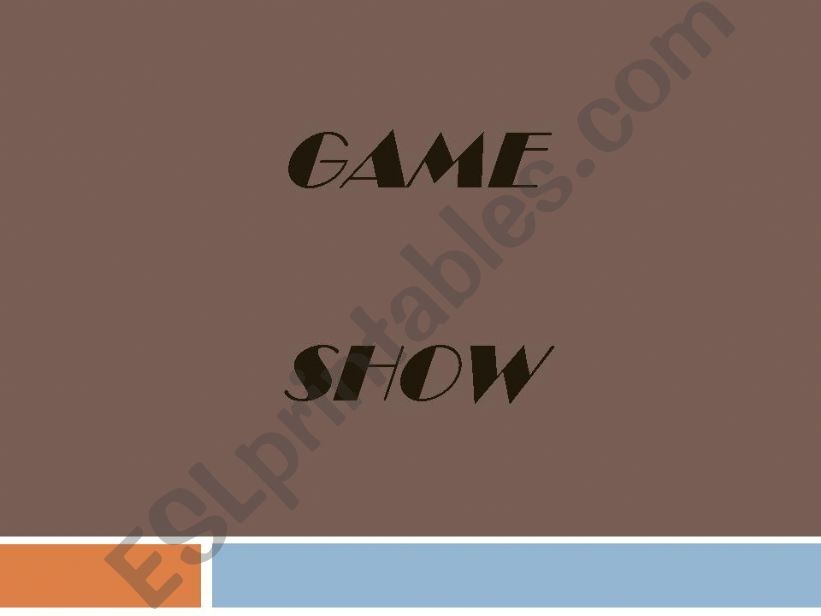 General Knowledge Game Show powerpoint