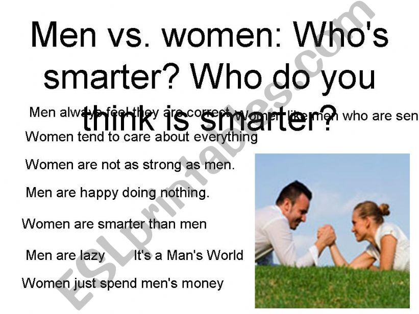 Men vrs Women powerpoint