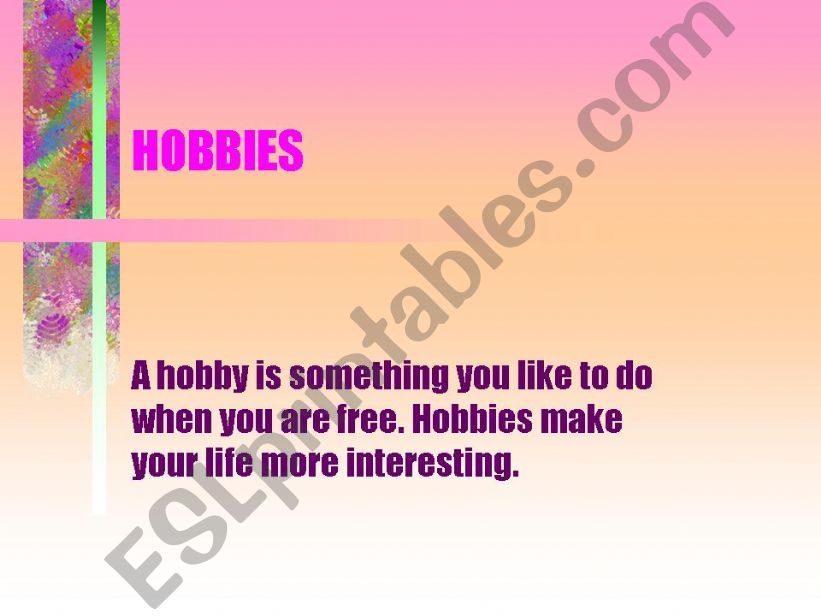 Hobbies powerpoint