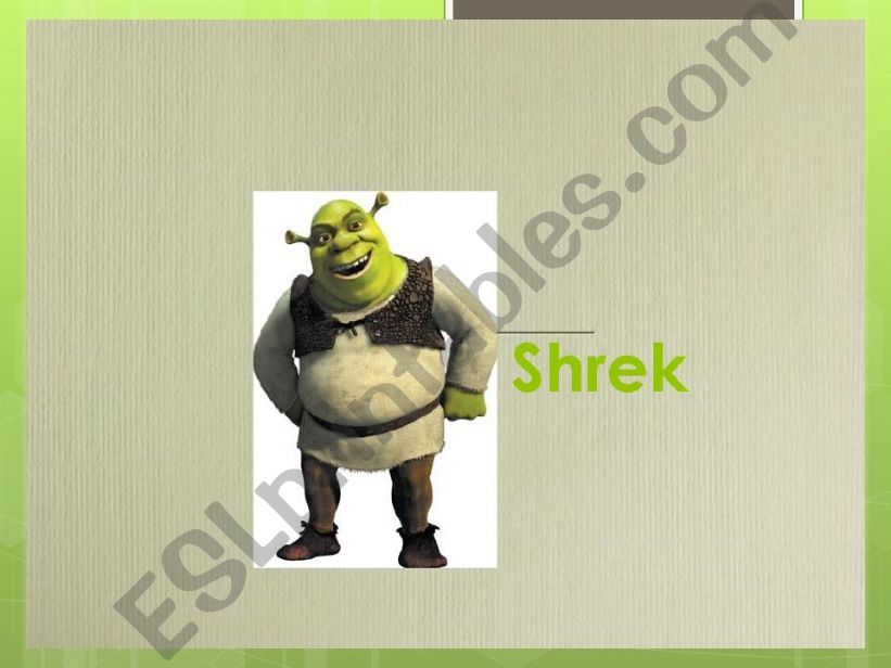 Shrek and Present Simple powerpoint