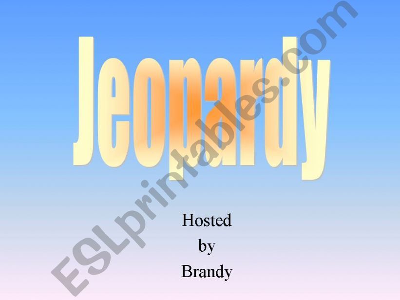  Jeopardy Game powerpoint