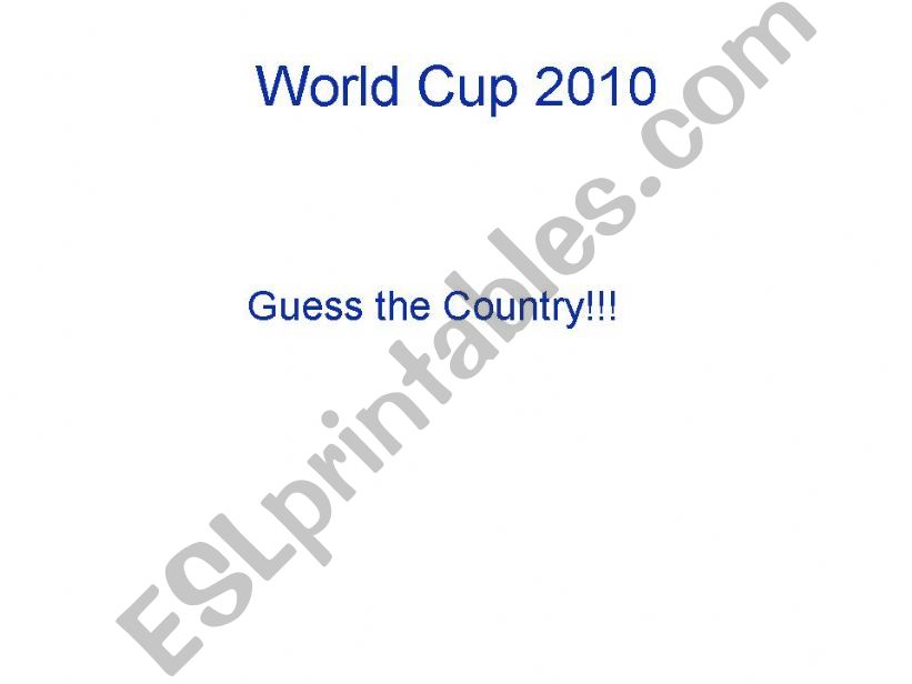 World Cup 2010 powerpoint