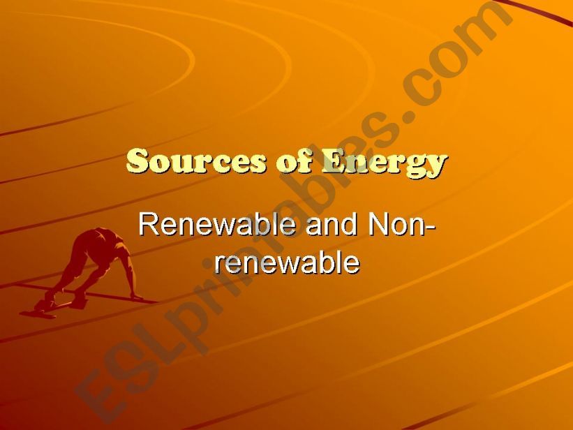 Sources of Energy powerpoint