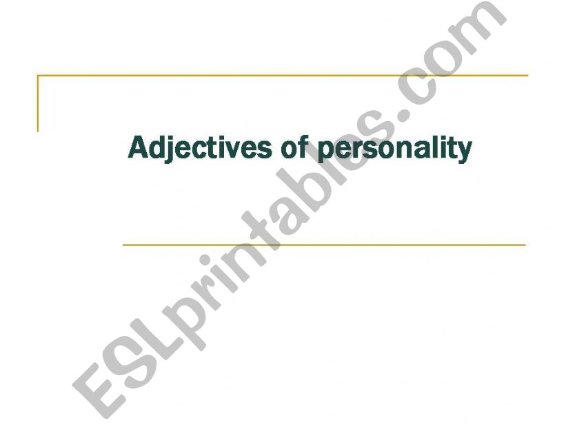 describing people powerpoint