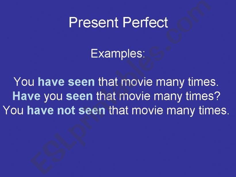 present perfect powerpoint