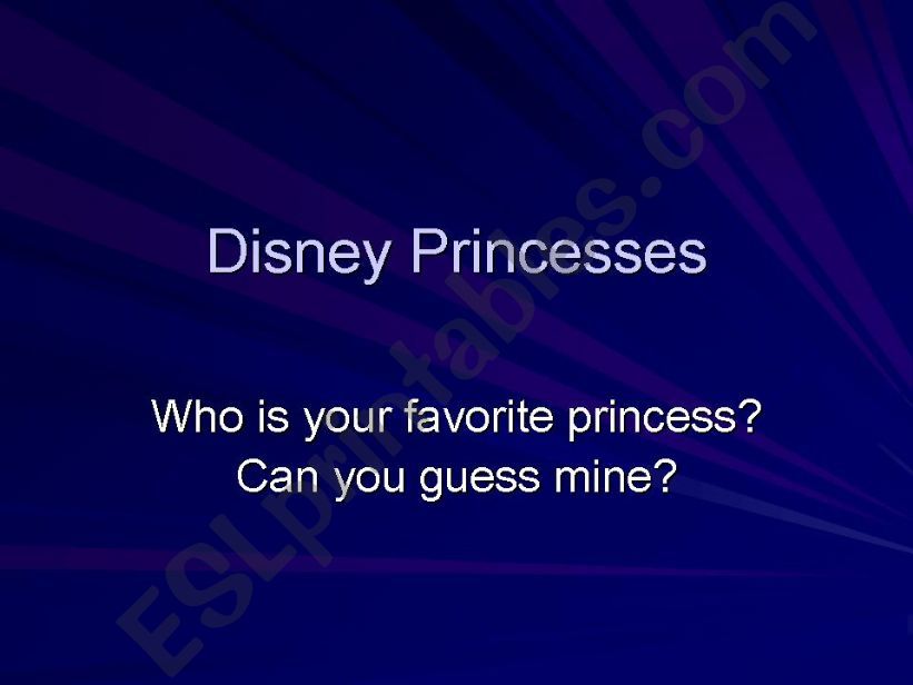 Comparing Disney Princesses powerpoint