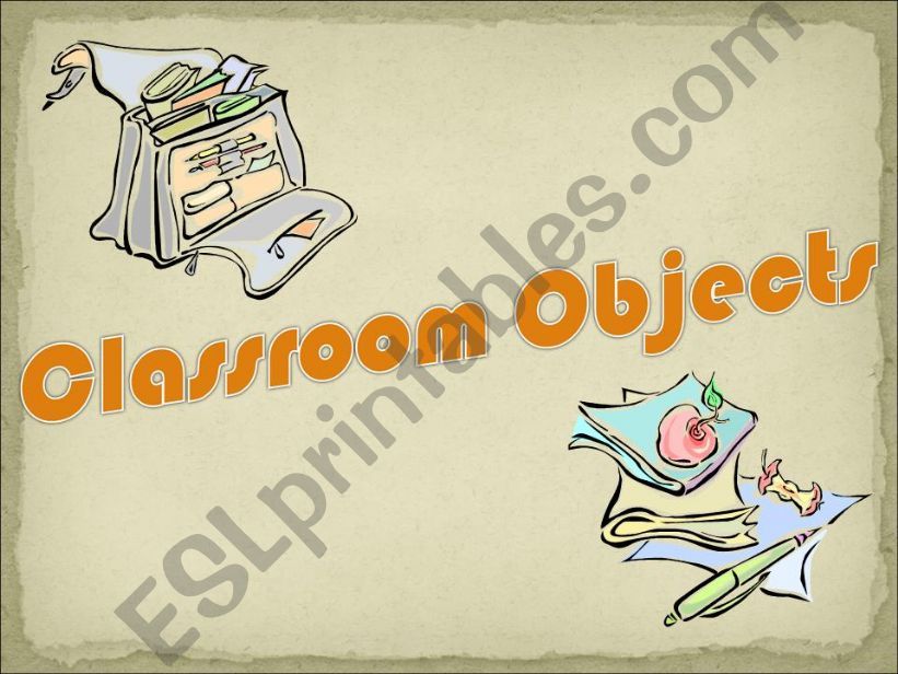 Classroom Objects powerpoint