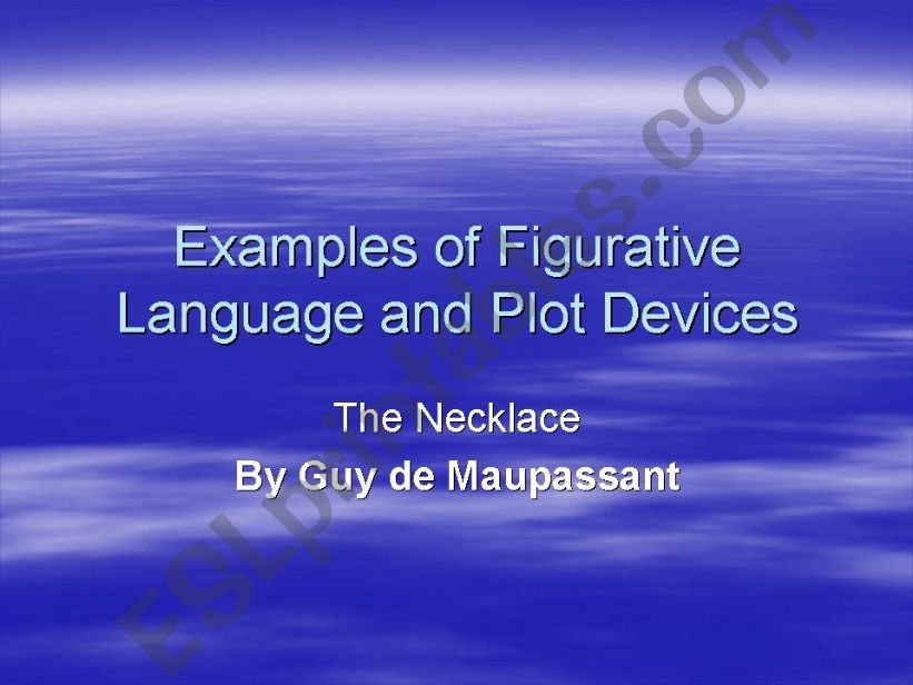 Figurative Language and Plot Devices in 